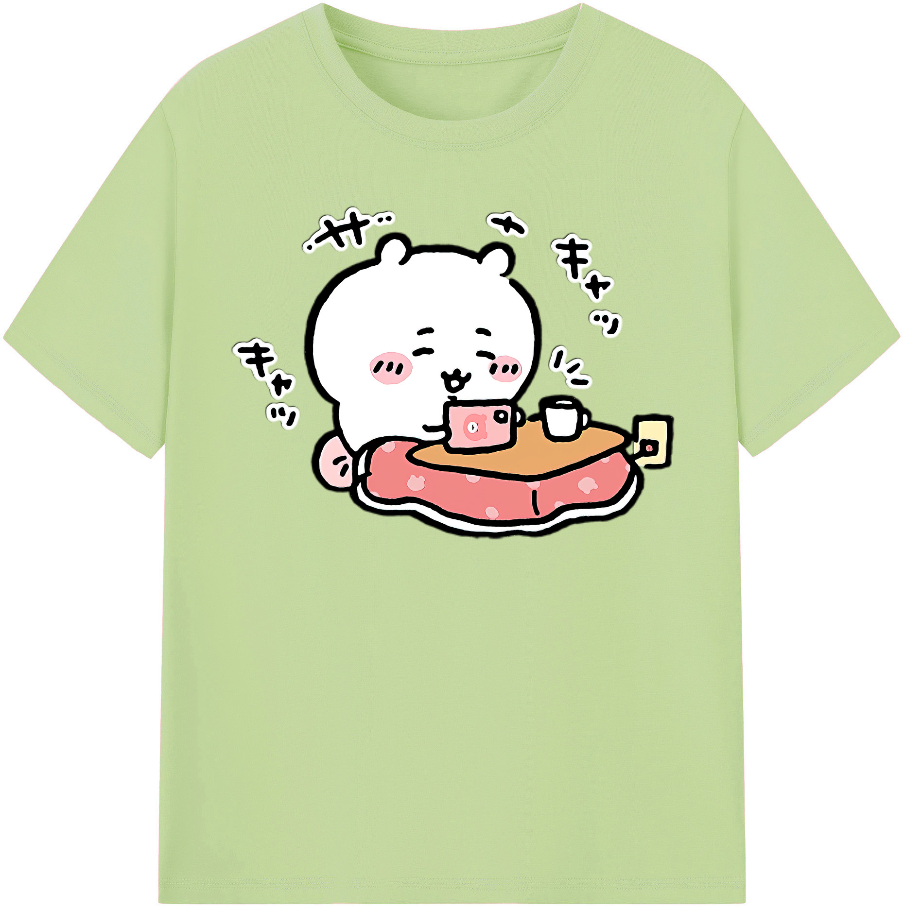 （画像用） ちいかわ ちいかわ Chii-kawa chiikawa 綿100％半袖Tシャツ（フロントプリント）